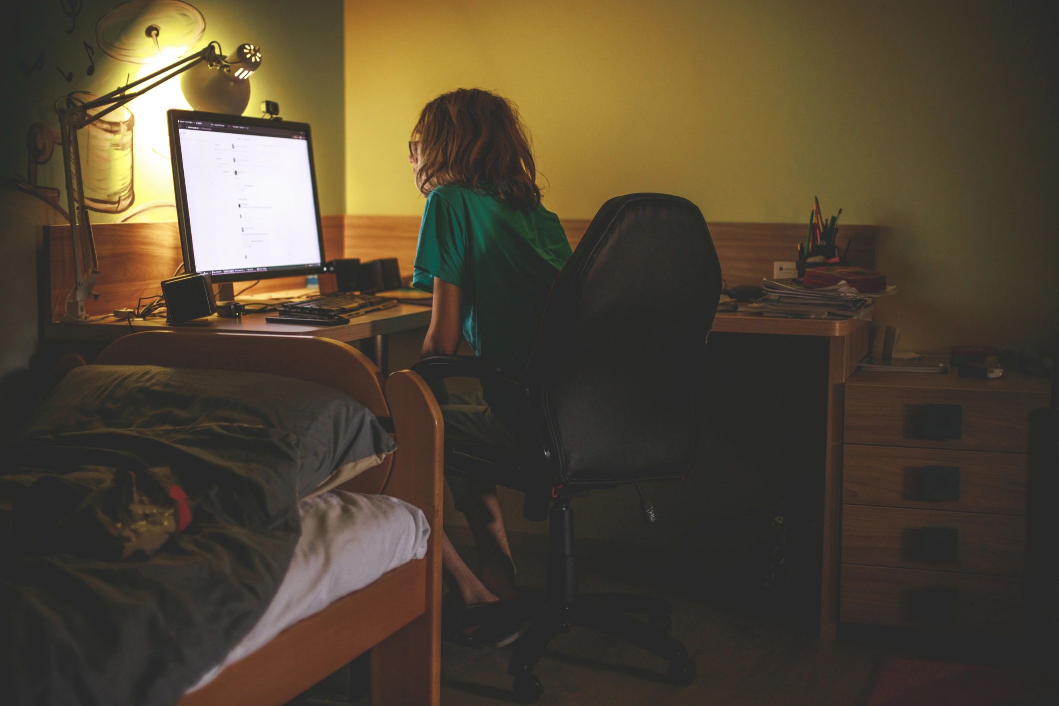 Teenager's bedroom during quarantine times
